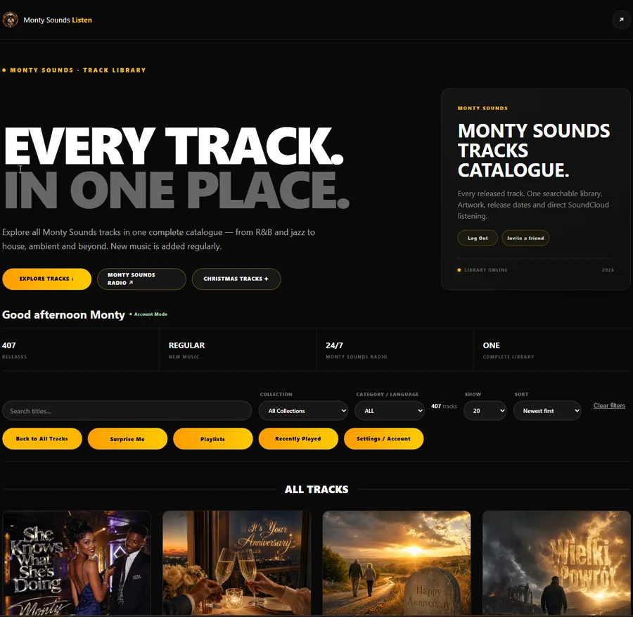 listen.montysounds.com: the Monty Sounds track library, every track in one place
